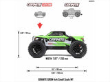 Arrma Granite GROM 4wd MT 1/18 RTR Mega with Lipo Battery and USB Charger - Black/Green-17