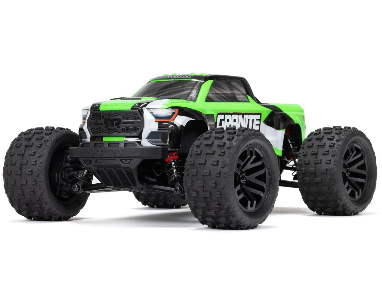 Arrma Granite GROM 4wd MT 1/18 RTR Mega with Lipo Battery and USB Charger - Black/Green-0