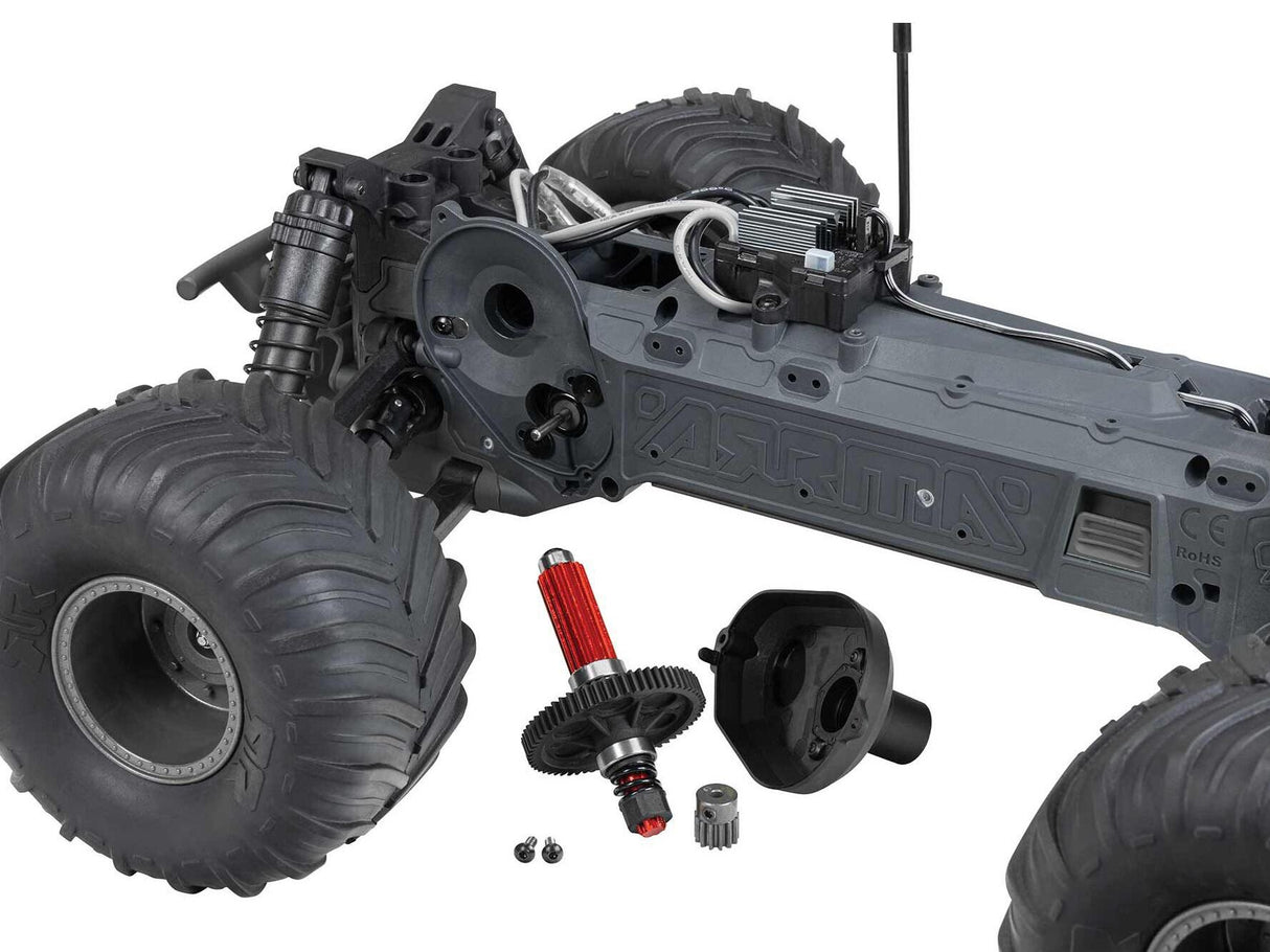 Arrma Gorgon 2wd MT 1/10 Ready-To-Assemble Kit w/8.4v/Chg - Gunmetal-5