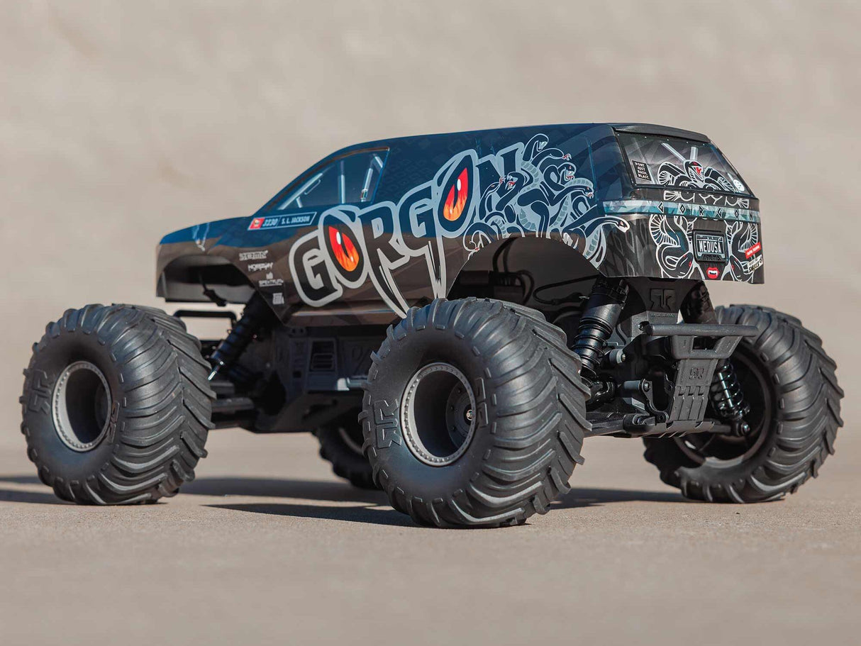 Arrma Gorgon 2wd MT 1/10 Ready-To-Assemble Kit w/8.4v/Chg - Gunmetal-16