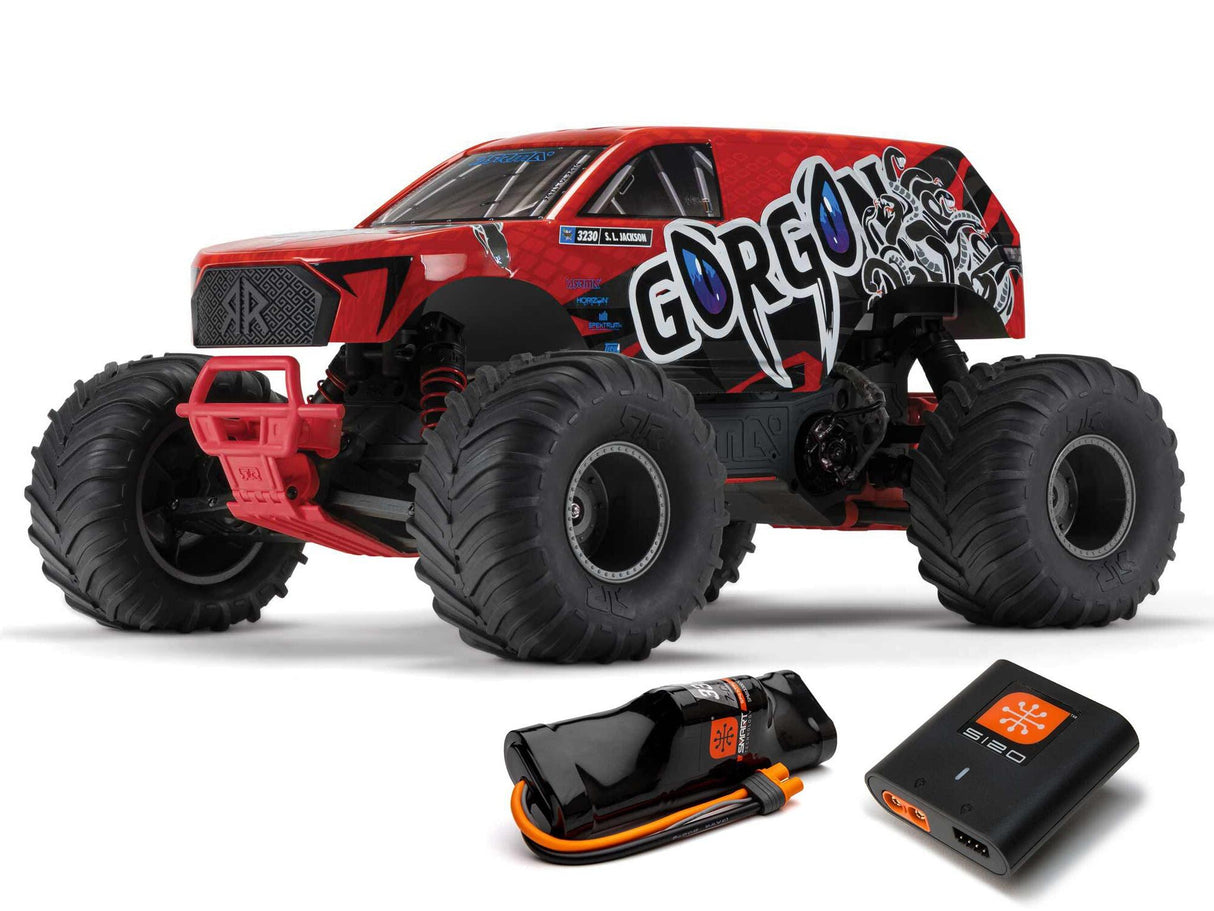 Gorgon 2wd MT 1/10 RTR Smart with 8.4v Battery/USB Charger - Red-0