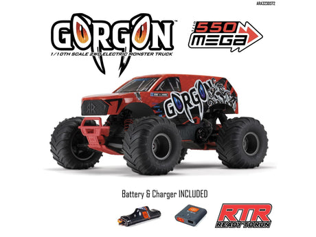 Gorgon 2wd MT 1/10 RTR Smart with 8.4v Battery/USB Charger - Red-26