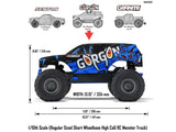 Arrma Gorgon 2wd MT 1/10 RTR (No Battery or Charger) - Blue-24