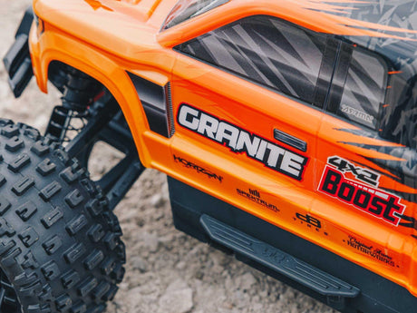 Arrma Granite Boost 4X2 550 Mega 1/10 2WD Monster Truck with Battery and Charger - Orange-6