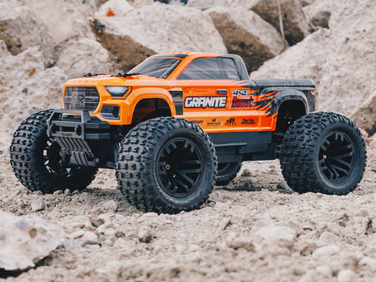 Arrma Granite Boost 4X2 550 Mega 1/10 2WD Monster Truck with Battery and Charger - Orange-4