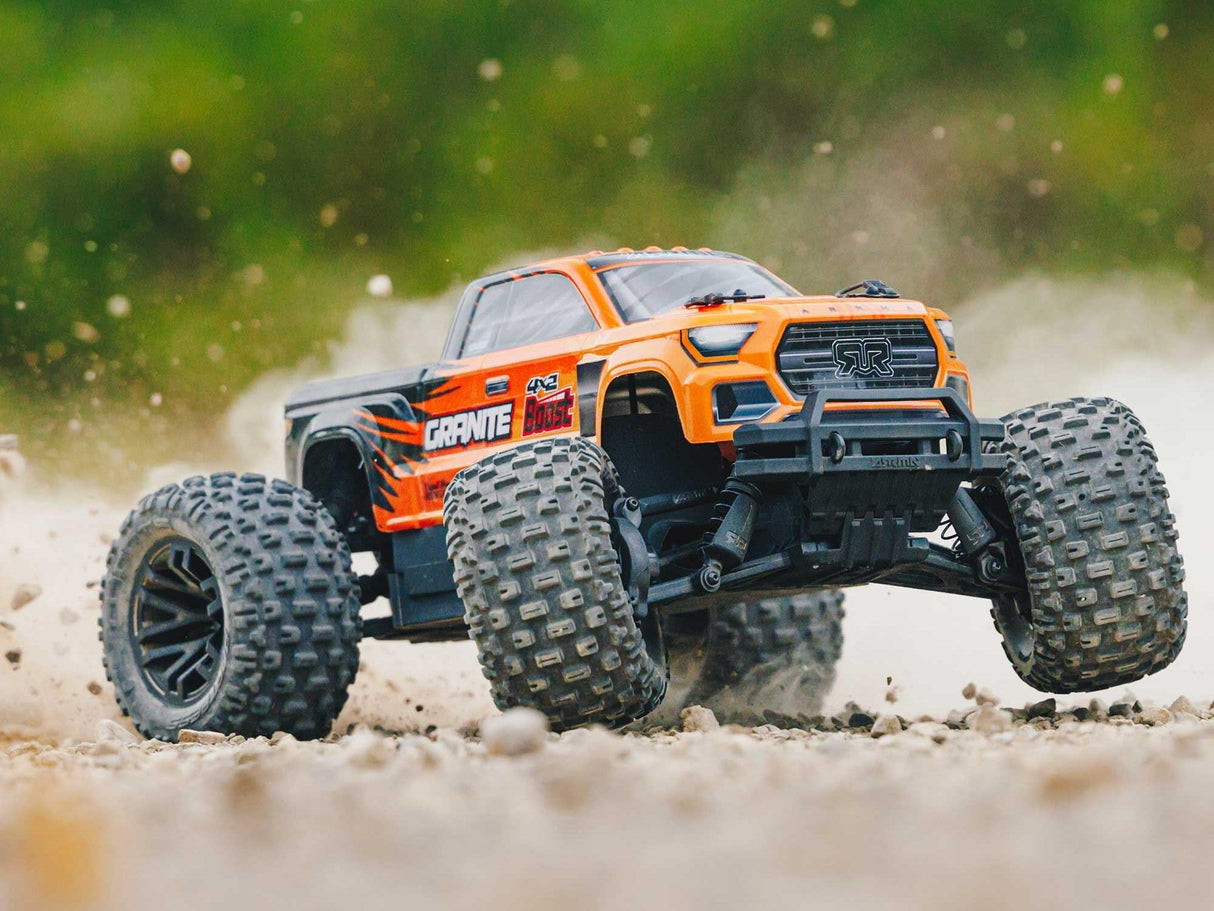 Arrma Granite Boost 4X2 550 Mega 1/10 2WD Monster Truck with Battery and Charger - Orange-3