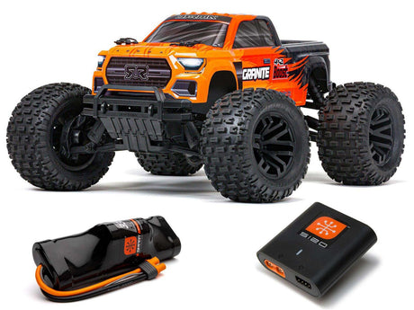 Arrma Granite Boost 4X2 550 Mega 1/10 2WD Monster Truck with Battery and Charger - Orange-0