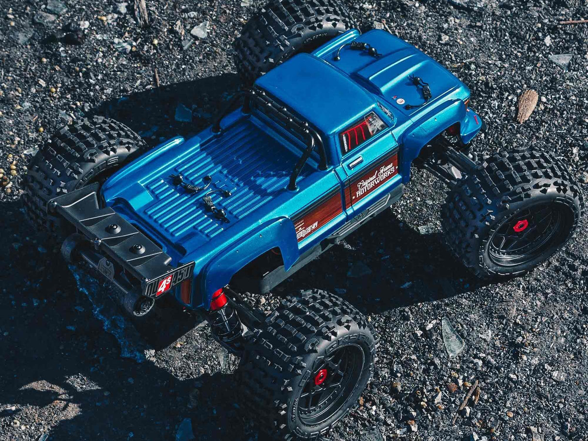 Arrma 1/10 Outcast 4X4 4S V2 BLX Stunt Truck RTR - Blue-15