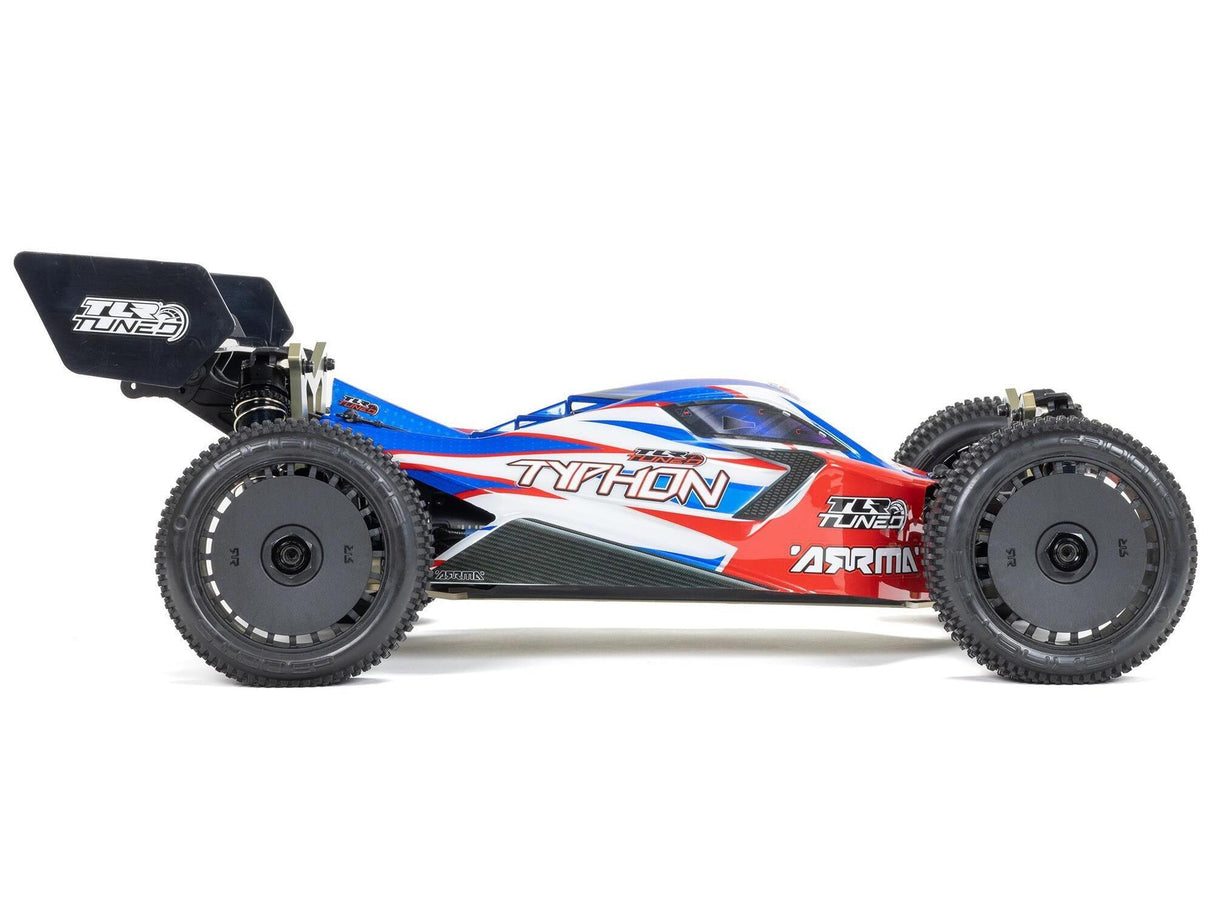 Arrma 1/8 TLR Tuned Typhon 6S 4WD BLX Buggy RTR - Red/Blue-8