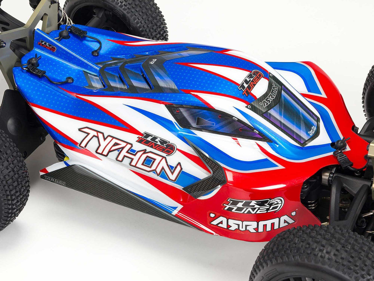 Arrma 1/8 TLR Tuned Typhon 6S 4WD BLX Buggy RTR - Red/Blue-22