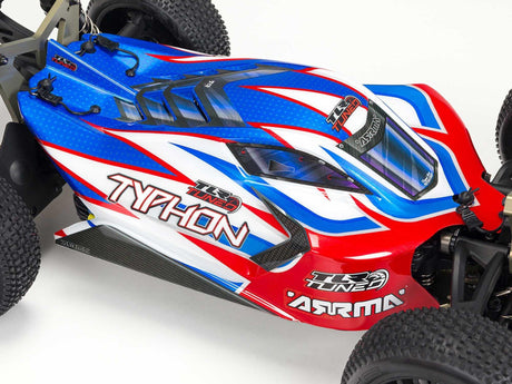 Arrma 1/8 TLR Tuned Typhon 6S 4WD BLX Buggy RTR - Red/Blue-22