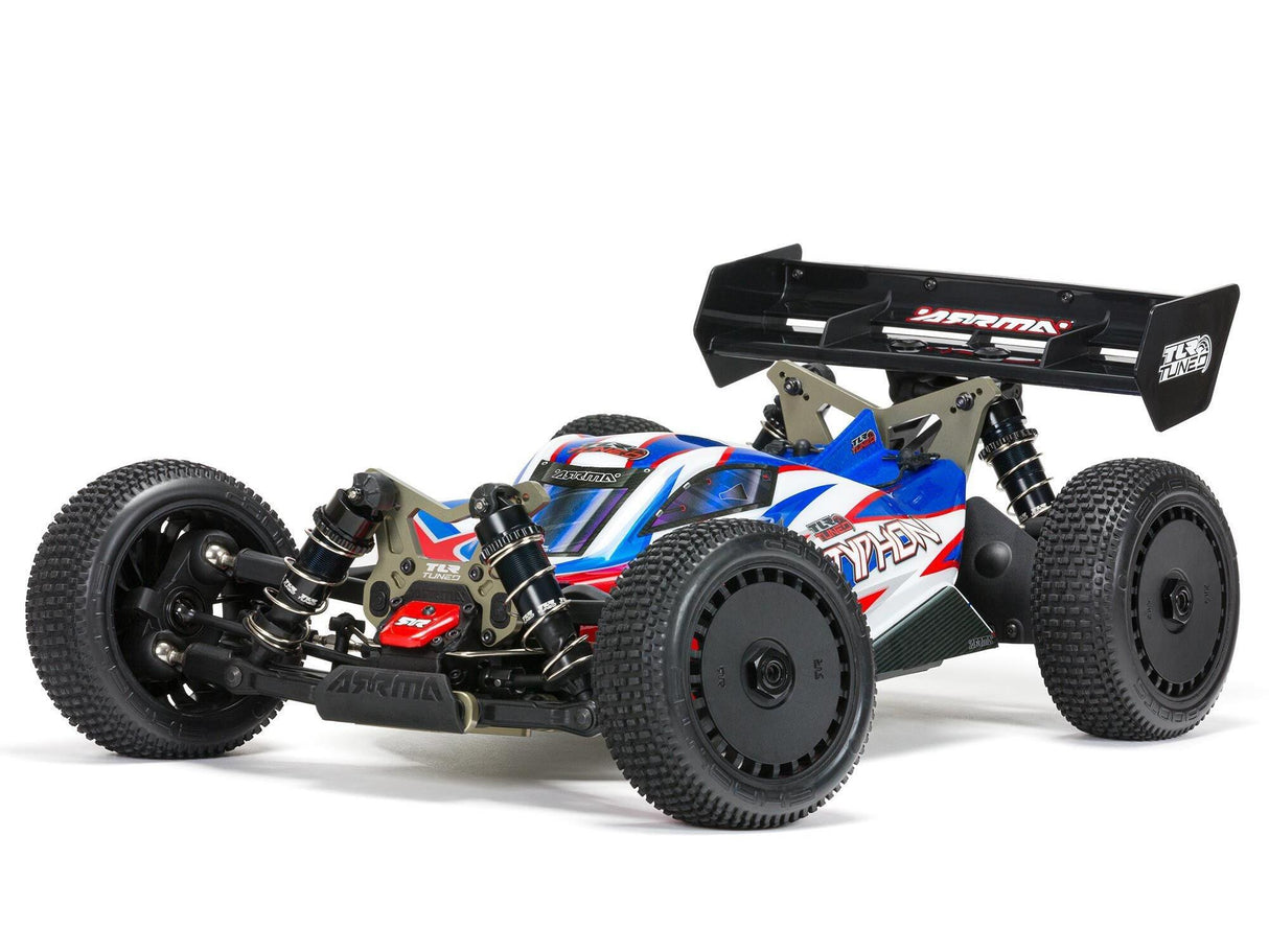 Arrma 1/8 TLR Tuned Typhon 6S 4WD BLX Buggy RTR - Red/Blue-4