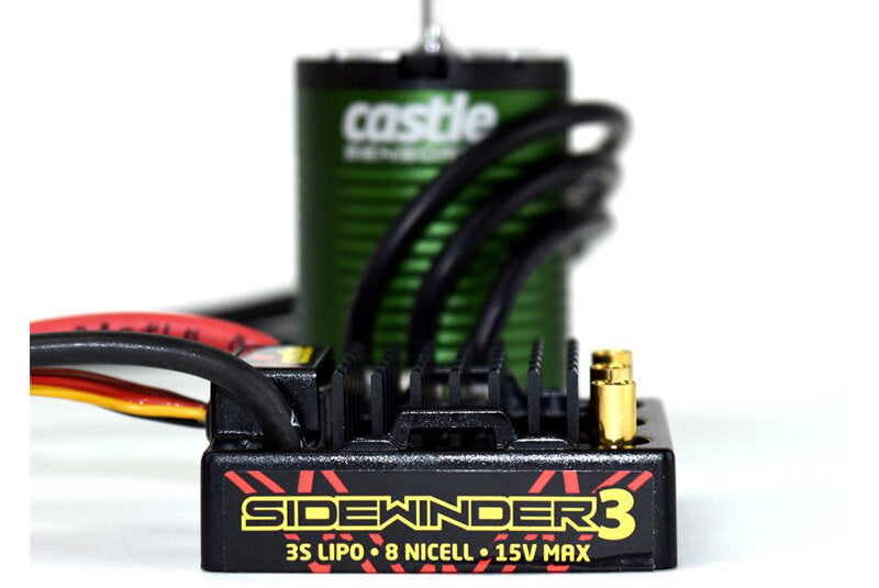 Castle SV3 Waterproof 1/10 12V ESC 1406-6900 Sensored Combo