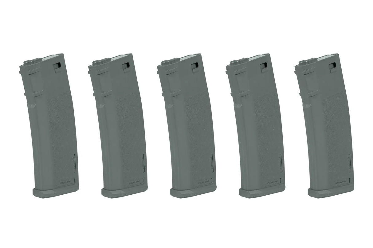 Specna Arms Set of 5 125rd S-Mag Mid-Cap Magazines - Chaos Grey