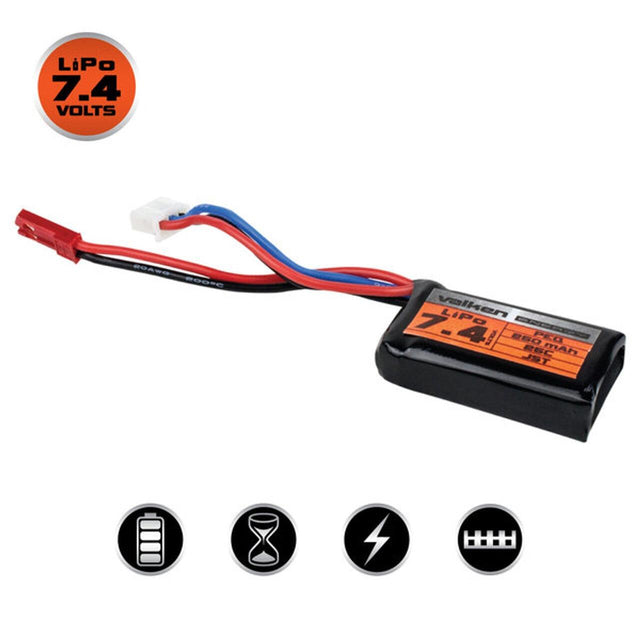 Valken LiPo 7.4v 250mAh 25C HPA Battery (JST)-0