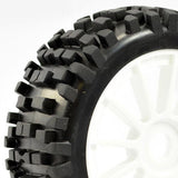 Fastrax 1/8 Pre-mounted Buggy Tyres 'ROCK-BLOCK/12 Spoke'-1