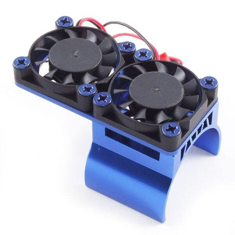 Fastrax Aluminium Twin Fan Heatsink Unit - Blue-0