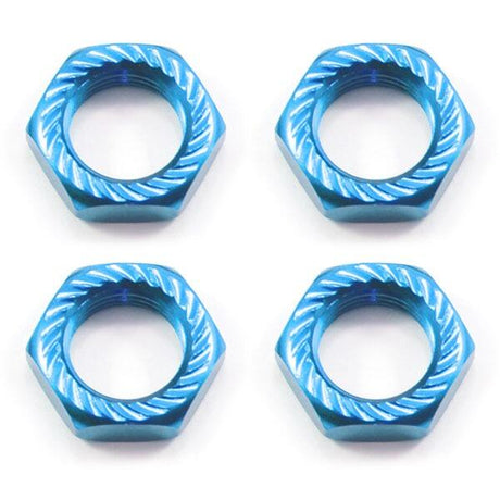 Fastrax 17 x 1.0mm Serrated Wheel Nuts 17mm - Blue-0