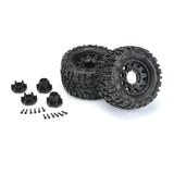 Proline 1/10 Trencher Front/Rear 2.8" MT Tires Mounted - 12mm Black Raid-1