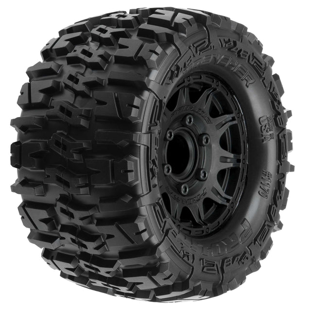 Proline 1/10 Trencher Front/Rear 2.8" MT Tires Mounted - 12mm Black Raid-0