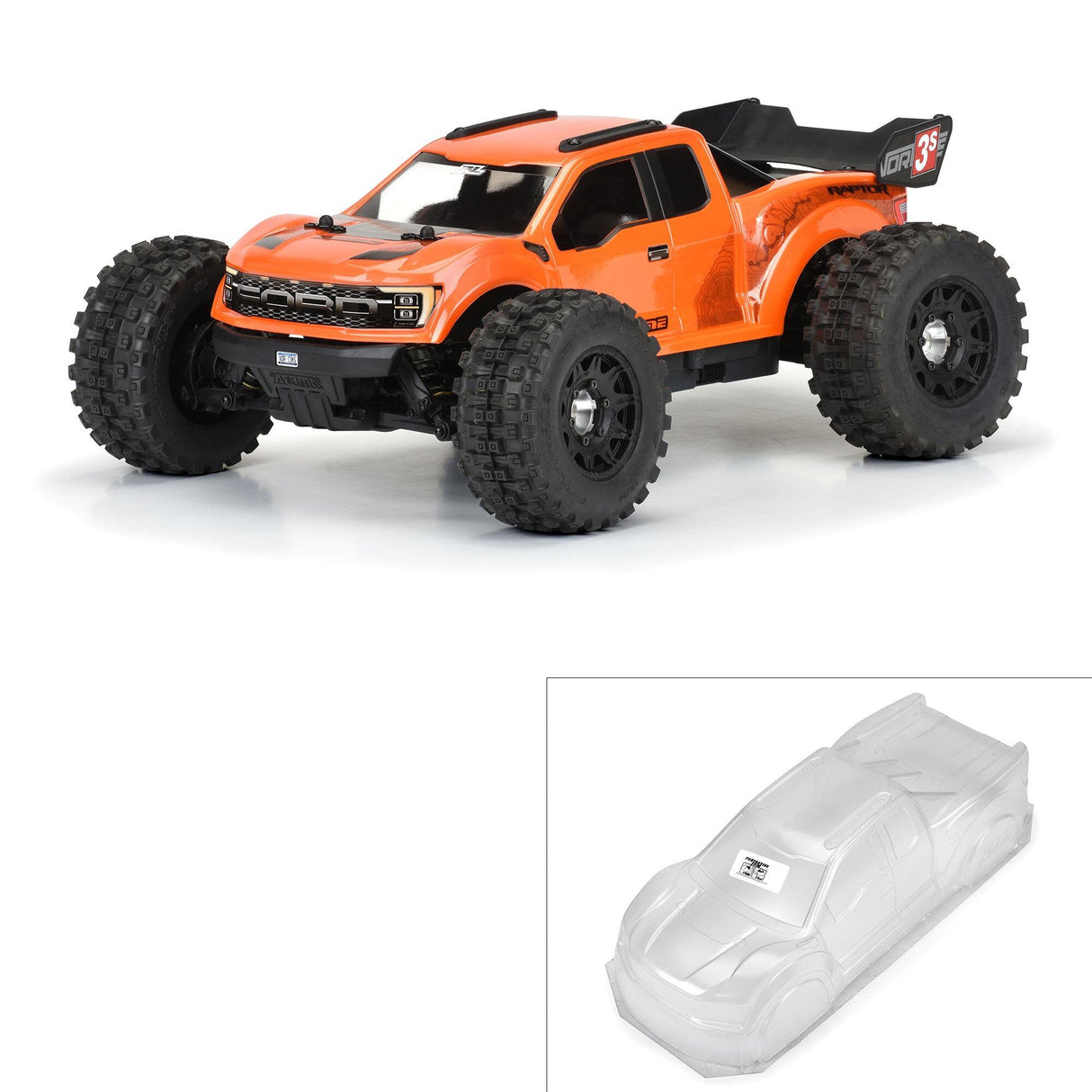 Pro-Line 1/10 2022 Ford F-150 Raptor Clear Body: Vorteks-0