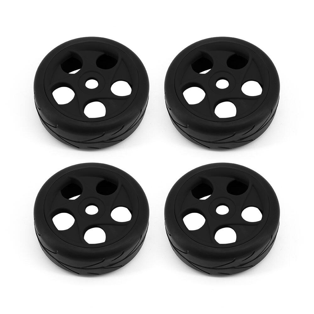 RC OverHaul Buggy Wheel & Tyre Set 1/8th On-road - Black-0