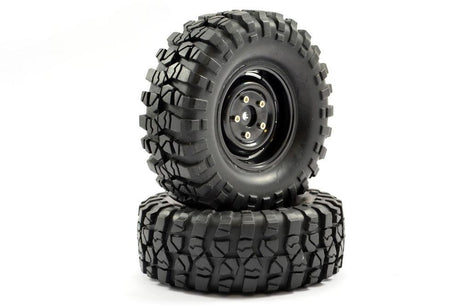 Fastrax 1/10 Crawler BedRock 1.9in Scale Steel Wheel 108mm - Black-0