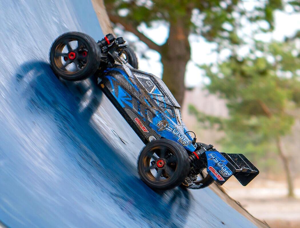 Team Corally Asuga XLR 6S Roller Buggy Chassis - Blue-34