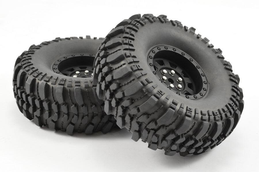 Fastrax 1/10 Crawler Rocko 1.9 Mounted Scale Wheel - Black-0