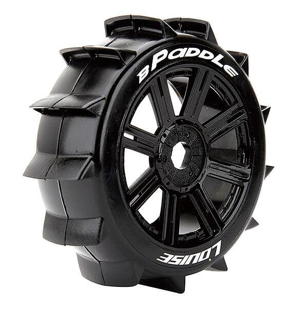 Louise RC B-Paddle 1/8 FR/RR Soft Hex 17mm Spoke - Black-0