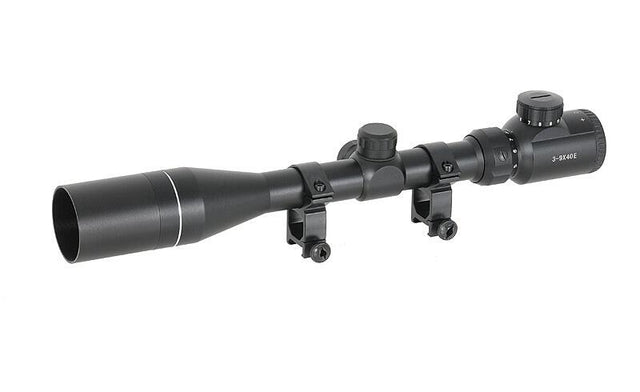 PCS Scope 3-9X40E with High Mounting Rings-0