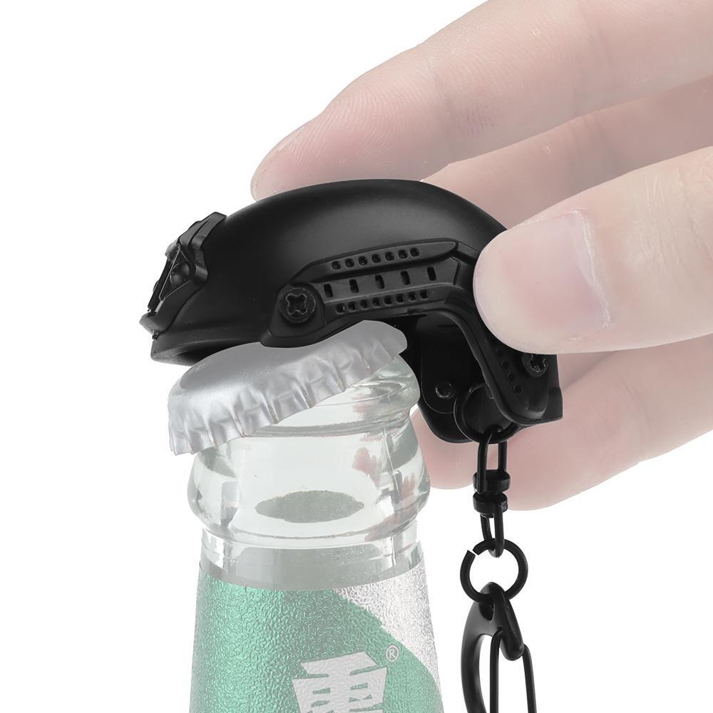 Nuprol Fast Helmet Bottle Opener Keychain - Black-3