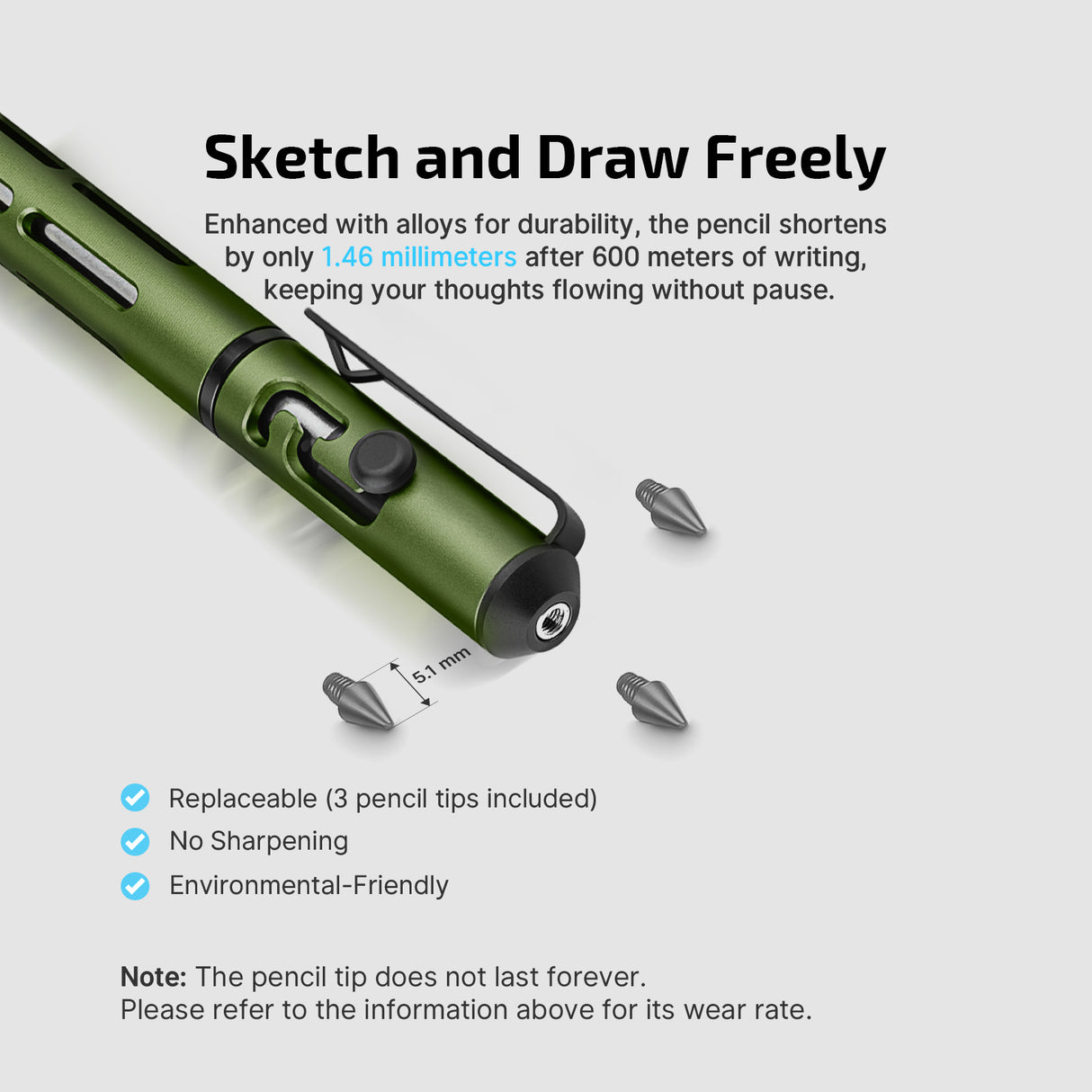 OLight O'pen Mini 2 Versatile Bolt-Action Pen - OD Green
