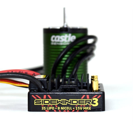 Castle SV3 Waterproof 1/10 12V ESC 1406-4600 Sensored Combo-0