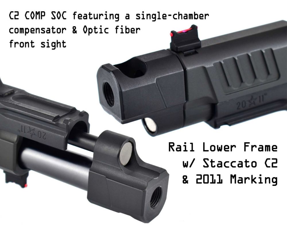 Army Armament R612-4A Staccato 2011 C2 Comp SOC T8 Pistol  - Black