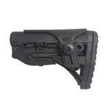 S&I Tactical FAB GL-Shock Collapsible Stock with Cheek Rest - Black