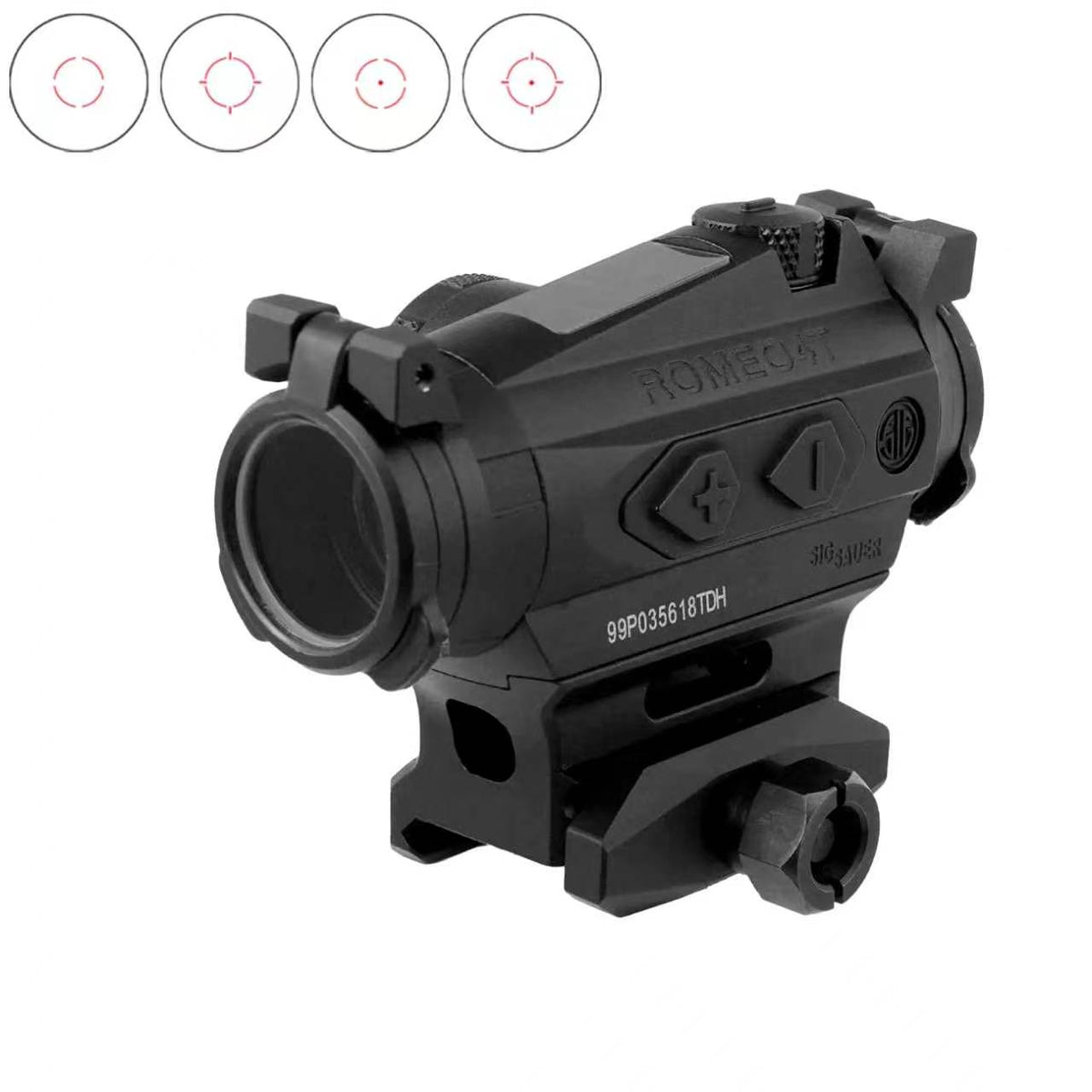 Evolution Gear ROMEO 4T Solar Red Dot Sight with 1.41'' Mount - Black