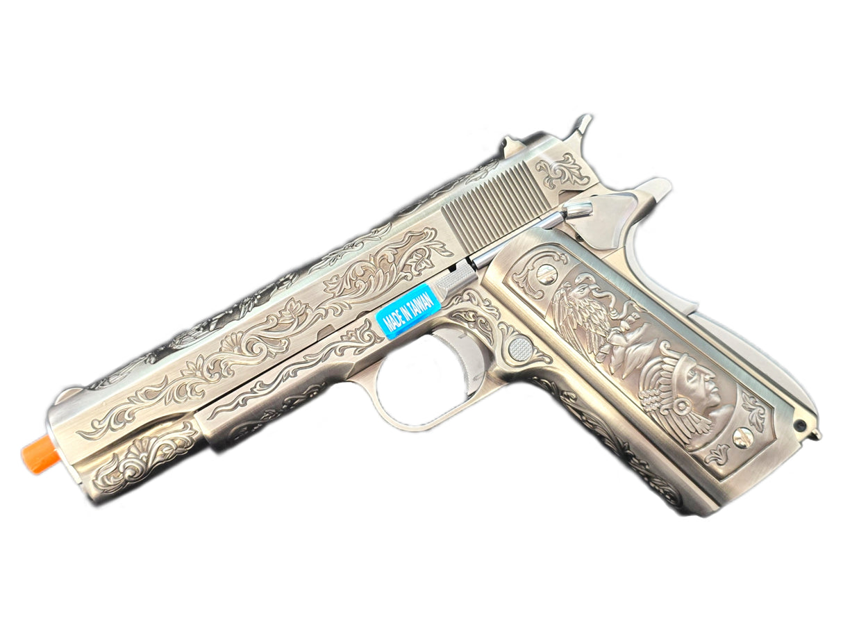 WE 1911 GBB Pistol - Engraved 'Mehico Druglord'