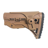 S&I Tactical FAB GL-Shock Collapsible Stock with Cheek Rest - FDE