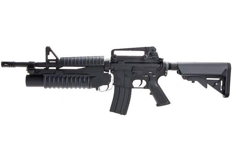 E&C EC703 Full Metal M4A1 AEG (QD 1.5 Gearbox) with M203 Grenade Launcher - Black-0