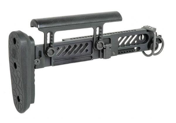 5KU CNC Aluminium PT-1 AK Telescopic Side Folding Buttstock Gen2 - With Trademarks-0