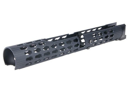 5KU VS-24 Aluminium AK Long Tubular Handguard for LCT/GHK AK AEG/GBB Series - Black-0