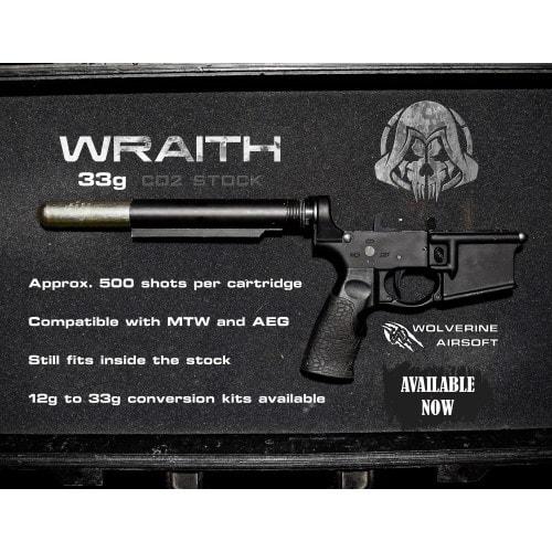 トイガン WRAITH: CO2 Stock Wraith 33g CO2 Stock for M4 AEG – HPA-UK