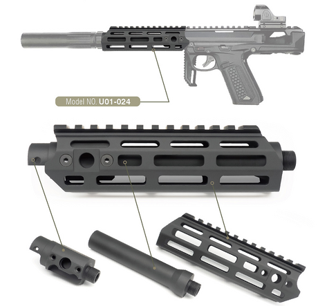 Action Army AAP-01 M-LOK Rail Handguard - Black-0