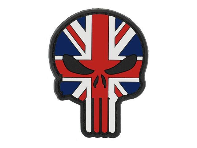 8Fields Flag Skull United Kingdom PVC Patch-0