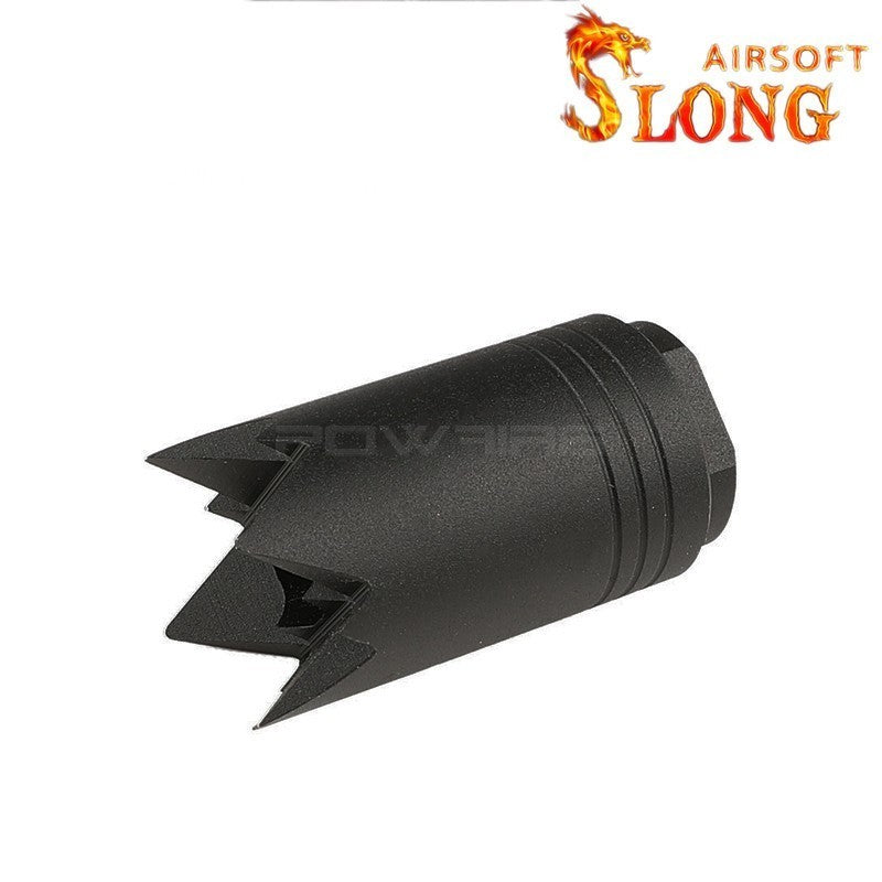 Slong Airsoft Flash Hider Rose Steel - Black