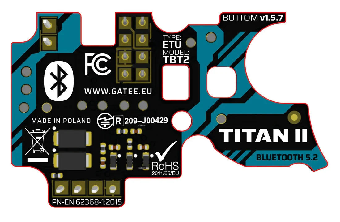 Gate TITAN II Bluetooth® Expert for V2 Gearbox [HPA Rear Wired]