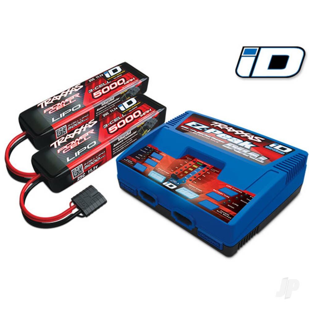 Traxxas 3S 5000mAh x2 + EZ-Peak Dual Completer Pack-0