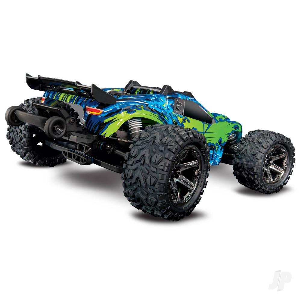 Traxxas Rustler 4X4 VXL 1/10 4WD RTR Brushless Electric Stadium Truck - Green (+ TQi 2-ch, TSM, VXL-3s, Velineon 3500Kv)-2