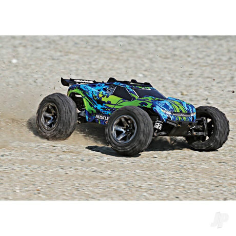 Traxxas Rustler 4X4 VXL 1/10 4WD RTR Brushless Electric Stadium Truck - Green (+ TQi 2-ch, TSM, VXL-3s, Velineon 3500Kv)-4